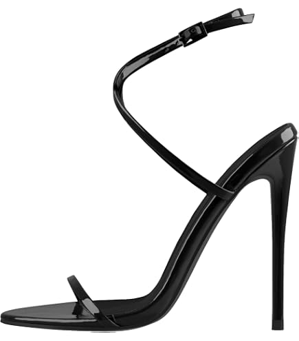 Sandali Con Tacco A Spillo 12 Cm Slingback Da Donna | Punta Aperta E Cinturino Alla Caviglia | Eleganti Per Serate E Occasioni Speciali