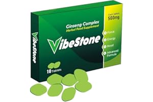 New VIBESTONE 10 Pills 500mg - Stronger & Harder Enhanced Strength & Firmness for Men - Designed to Boost High Stamina, Performance & Natural Male Enhancing Food & Herbal Supplement