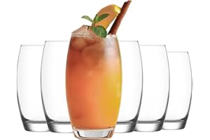 NORDIC SCHILLER Lot de 6 verres highball, verres à cocktail, verres à long drink, verres à eau, verres à gin, jus de gin, verrerie