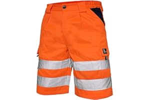 CXS Arbeitsshorts Norwich high Visible, Warnschutz Shorts Visible, Kurze Arbeitshose in Signalfarbe, Kurze Warnschutzhose mit Reflektionsstreifen, EN ISO 20471, 280 g/m2