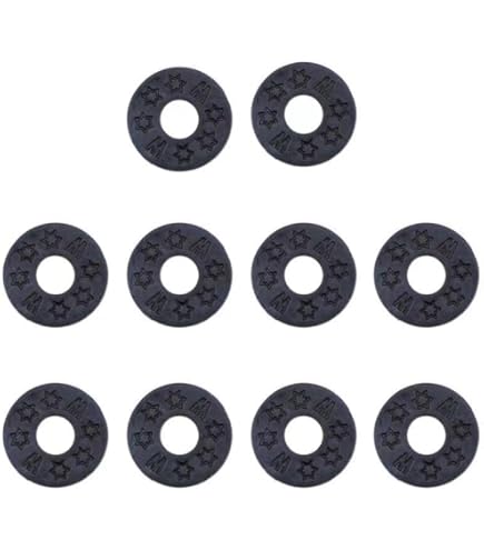 Fermi Per Cinghia Chitarra In Gomma - 10 Pezzi Nero, Bloccano La Cinghia Su Chitarre E Bassi - Foto 11