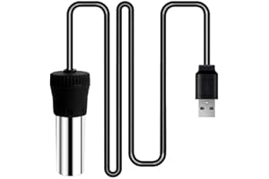 DONGKER Riscaldatore Acquario,28 ℃ 5W/10W/20W 5V 2A USB Riscaldamento Sommergibile per Acquari per Serbatoio Pesce e Tartarughe da 1,5-5 Litri