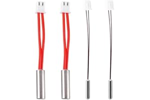 HzdaDeve Heizpatrone für Ankermake M5 Hochtemperatur Sensor Heizrohr 24V 60W Thermistor NTC 100K 3950 für 3D Drucker Hotend Zubehör Ersatz (4-Pack)