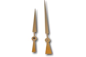 Uhren Pevak® Uhrzeiger Golden 160mm/115mm passend für Junghans W838 W817 Quarz Zeiger mit Eurolochung (01110/1)