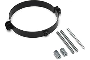 raik Rauchrohr/Ofenrohr Rohrschelle inkl. Schraube 150 mm Durchmesser Stahlblech Schwarz SH116-150-sw