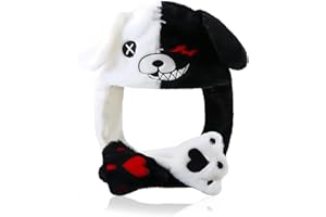 SYTTNUM Bonnet Oreille qui Bouge Drôle Peluche Bonnet Animaux Oreilles Mobile Oreille Chapeau Cosplay Cadeau de Noël Halloween Filles