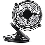WEINAS Mini USB Clip and Desk Personal Fan - 5 Inch Portable 2 Mode Speed Plastic Fans Cooling Small Office 360 Adjustable for Home Office