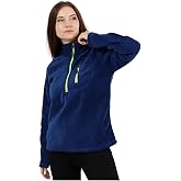 GENIUS STORE Kadın Polar Yarım Fermuarlı Outdoor Cepli Spor Polar