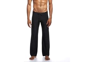 Ni_ka Pantalon Yoga Homme Taille Elastique LéGer Airness Pantalons Droit Ample Et Confortable Mens Pants Jogging Trenning Sweatpants Noir Gris Taille S à XL