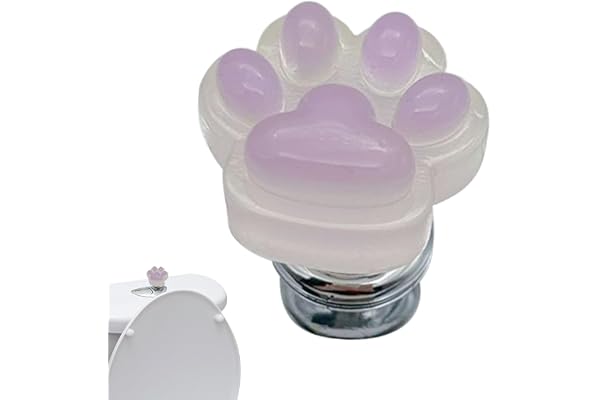 Bouton de chasse d'eau lumineux pour toilettes | Protection des ongles longs en forme de griffe de chat, outil auxiliaire pour salle de bain