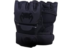 Harilla Gants MMA Sparring Gear Sac de Frappe Gants d'arts Martiaux Gants de Kickboxing en Cuir PU Respirant pour Femmes Hommes Workout Punching Bag Fitness, Noir