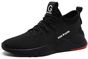 BESKEE Sportliche Sicherheitsschuhe Herren S3 Arbeitsschuhe Damen Leicht Atmungsaktiv Stahlkappen Sneaker 36-48