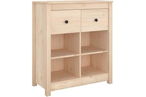 vidaXL Aparador Armario Auxiliar Alacena Mesa Consola Entrada Pasillo Vestíbulo Recibidor Mueble de Madera Maciza de Pino 70x35x80 cm