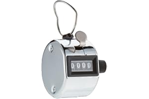 Compteur Manuel mécanique - Clic Main pour Compte de Personnes ou Points - Scoreur Sport Manifestation - Boîtier en métal à 4 Chiffres