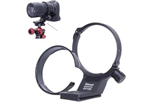 iShoot Metall-Objektivkragen, Stativhalterung, kompatibel mit Canon RF 100 mm f/2.8L Makro IS USM, Objektivstütze, Halterung unten ist Arca-Swiss Fit Schnellwechselplatte Schwalbenschwanznut