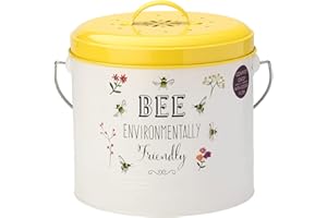 THE ENGLISH TABLEWARE COMPANY English Tableware Company Bee Happy Compost Bin 4.5 Litre | Carbon Filters Included | Odour Free