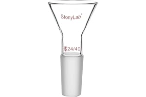 stonylab Verre Entonnoir à Poudre à Tige Courte avec Diamètre Extérieur Supérieur de 50mm et 24/40 Inner Joint, Filter Funnel Entonnoir en Verre Filter Funnel Glass Funnel