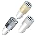 LipiWorld™ Style 2-Port USB Car Charger With Smart Sharing for All Smartphone USB Port Fast Charger Metal Car Charger(Gold/Silver/Black) RS.169.00