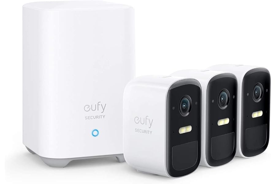 eufy Security eufyCam 2C 3+1,HD 1080p,IP67,Kompatibel mit HomeKit,gebührenfreie Nutzung(Generalüberholt)