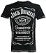 Produktbild Jack Daniels Mens Tee Classic Logo - Schwarz - X-Small