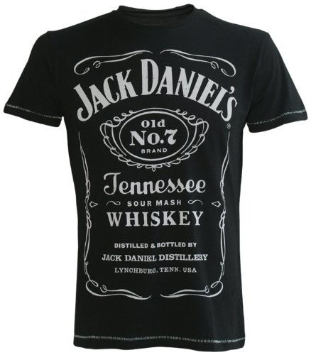Preisvergleich Produktbild Jack Daniels Mens Tee Classic Logo - Schwarz - X-Small