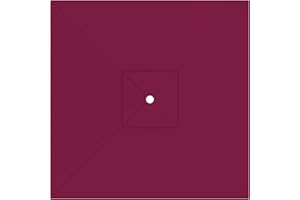 paramondo Telo di Ricambio per Ombrellone da Giardino Interpara Quadrato 3x3m, incl. Air Vent, Lavabile, Rosso Vino