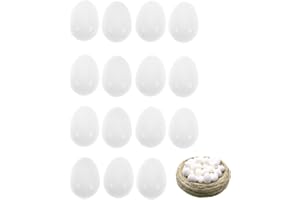 TPZORJX 15 Stück Taubeneier,taubeneier attrappe,Simulation von soliden Kunststoffeiern zum Schlüpfen von Tauben,tauben zubehör,Hilfsmittel für Tauben, landwirtschaftliches Werkzeug für Geflügel