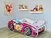 TODDLER CHILDREN KIDS BED INCLUDING MATTRESS RACING CAR (PINK)