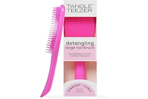 Tangle Teezer Grande Ultimate Detangler-Spazzola Grande Districante capelli spessi, ricci e lunghi-Bagnati e Asciutti-Setole doppie, anti-rottura, scioglinodi-Superficie Ampia, Rosa (Runway Pink)