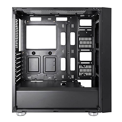 Mars Gaming MC7 - Caja de Ordenador Gaming  semitorre  ATX  Incluye 3 Ventiladores Frontales RGB 120mm  VGA hasta 341mm  Cristal Templado  Apta para Refrigeraci  n L  quida   Negro