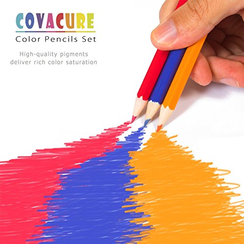 Buntstifte Set, 36 Brillanten Farben Bleistift Set mit Leinwand Roll-up für Kinder & Erwachsene - 6