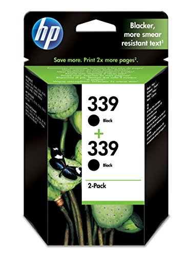 HP 339 Cartouche d'encre d'origine Pack de 2 Noir