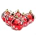 Produktbild Dekoration Ball Kugel Jamicy® 6Pcs 6cm Weihnachten Deko Anhänger Christbaumkugeln Kunststoff plastik Bälle Für Hausdekoration (Rot)
