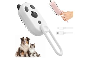 ‎KAILISI Katzenbürste mit Dampf, 2025 Neu 3 in 1 Dampfbürste für Katzen und Hunde, Dampfbürste mit Spray Fellpflege und Massage für Hunde Katzen (Weiß)