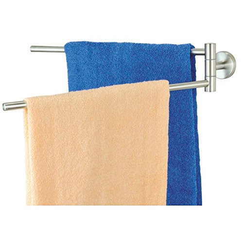Edelstahl Doppel Handtuchhalter Wand Handtuchstange Handtuch Halter 2-armig - 2