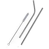 Mobee 2'Li Paslanmaz &Ccedil;elik Pipet, Temizleme Fır&ccedil;ası, Metal Pipet