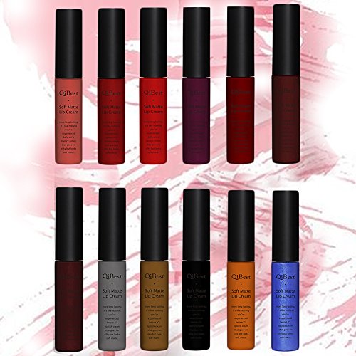 Greencolourful 6 er Farben Wasserdichte Flüssige Lippenstift Make Up Liquid Lip Gloss Matte Lipstick Pen Kosmetik Lippencreme (A) - 5