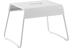 ‎ZONE DENMARK Zone Denmark A-Stool, Hocker aus Stahl, Kleiner Schemel/Trittschemel für Kinder und Erwachsene, Tritthocker, rutschfest, 39 x 30 x 27,5 cm, Soft Grey (Grau)