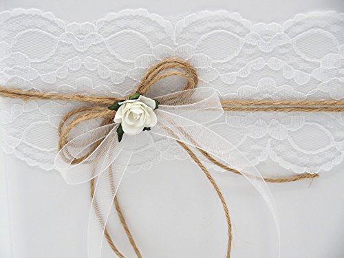 Briefbox MIRA Hochzeit Vintage Spitze Natur Kartenbox Geldgeschenkbox Weiß - 4