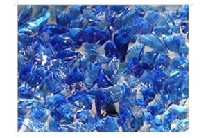 SOOTHING IDEAS 1kg Cobalt Blue Fire Pit Glass Chunks 10-40mm Heat Tempered