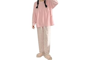 GOSO Pijama de Forro Polar para niñas 8 9 10 11 12 13 14 años,Pijama de Invierno cálido para Adolescentes niñas,Pijamas y Pantalones Largos,Pijamas para niñas Grandes