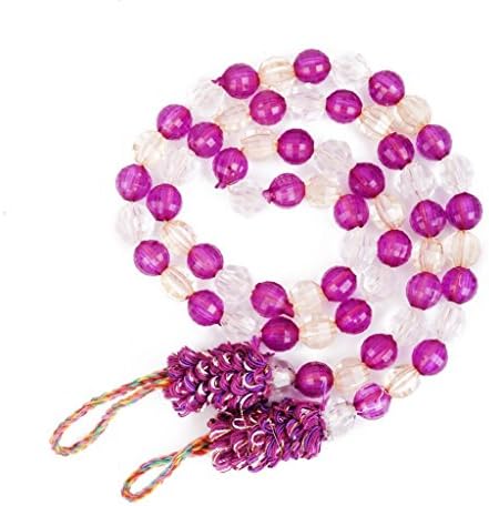 EOYHDSIA 2Pcs Beaded Curtain Rope Tie Backs Tiebacks Home Decoration(Purple)