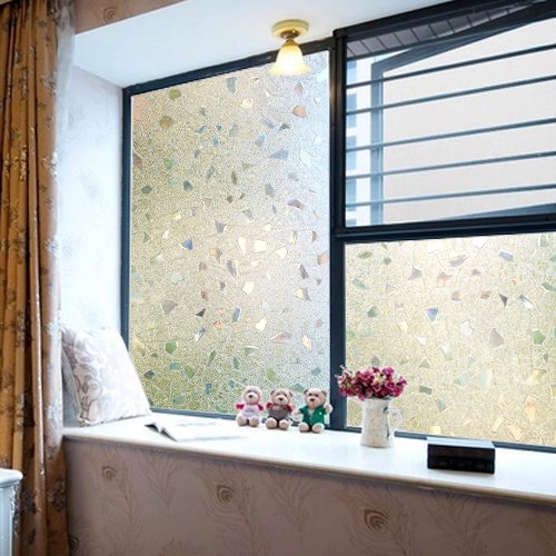 (60cm X 200cm)DuoFire statisch haftende Deko- / Sichtschutzfolie Privacy Glass Window Film DS170 - 5