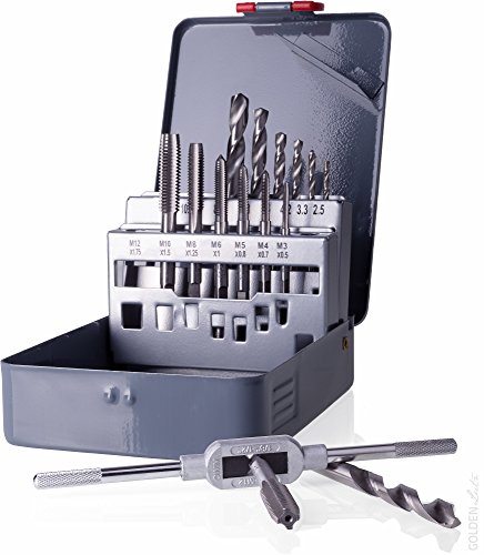 POWERFIX® Gewindebohrer & Bohrer Satz HSS-G - 15 tgl.