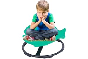 BAOBAJIU Sensory Spinning Carousel Chair for Kids 3-12 Years - Wobble Chair for Balance, Physical Therapy & Sensory Seating - Ideal Autism Toy Chair - Children's Desk Chair (Size : Sensory spinning chair gree