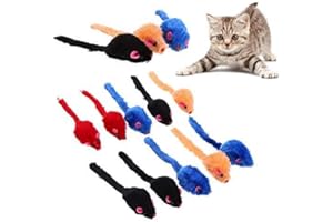 PULABO 10pcs / lot Mini Chat Coloré Jouets Peluche Faux Souris Jouets pour Chats Chaton Rentable Et Durable haute qualité