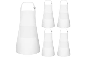 BOUBONI 5/10/20 Stück Kinder Schürze Verstellbare mit 2 Taschen für Jungen Mädchen Bastelschürze Kochschürze zum Zeichnen Malen Backen Kochen