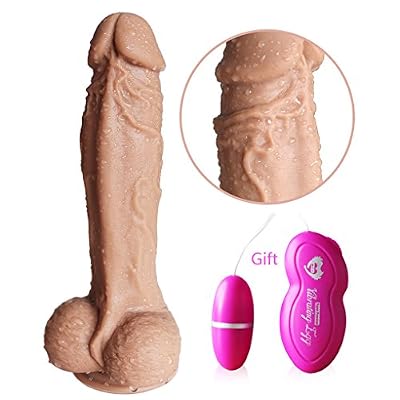 DACHMA Gode Réaliste Dildo avec Coupe d'aspiration Forte et Médicale Liquide Silicone Punto G 360 °Swing Hands Free Penis (Brun)