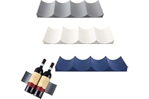 DBALL 3 Piezas Botellero Frigorifico Estantes para Vino Organizador Botellas de Plástico Apilable para Cocina Almacenamiento en Encimera Despensas Vino Bebidas (3 Colores)