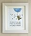 Winnie the Pooh FRAMED QUOTE PRINT, New Baby/Birth, Nursery Picture Gift, Pooh Bear (White Wash Shabby Chic Frame)